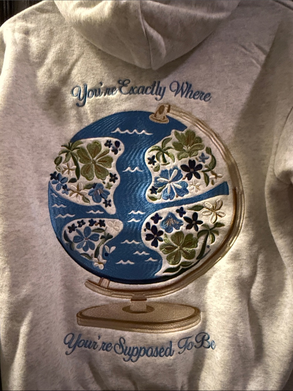 Altar'd State ‘Live in the Moment' Embroidery Globe Hoodie